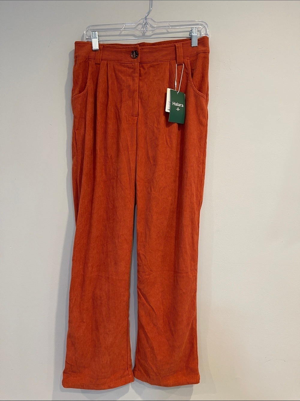 NWT HALARA Mid Rise Zipper Pocket Corduroy Casual Pants Size Medium - Picture 9 of 11